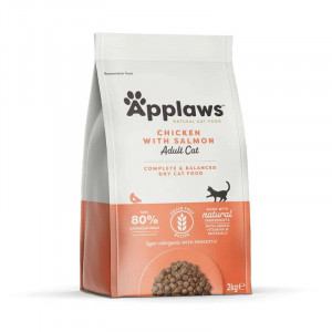 APPLAWS CAT ADULT CHICKEN SALMON bezgraudu sausā barība kaķiem Vista, lasis 2kg